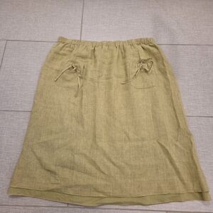 J. Jill Light Olive Midi Skirt